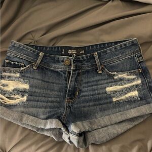 Hollister Women's Distressed Blue Jean Shorts